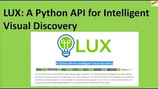 LUX: A Python API for Intelligent Visual Discovery