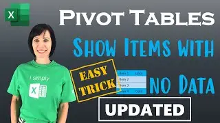 [UPDATED] Trick to show items with no data in PivotTables - including Power Pivot!