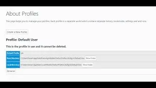 How to create and make default new profile in Firefox