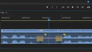 Eliminate popping sound at cuts (Premiere Pro, Sped up clips, Audio transition)