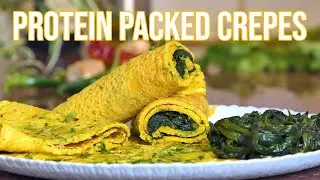 Easy Savory Crepes Recipes | Indian Chilla-Vegan