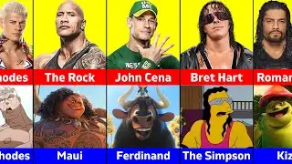 WWE Wrestlers Featured in Animated Films\Series