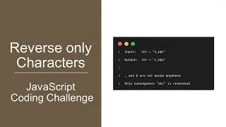 Reverse a String without Affecting Special Characters | Leet Code JavaScript Coding Challenge