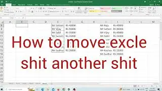 How to move Excle data shit Another file | how to copy excel sheet to another excel file