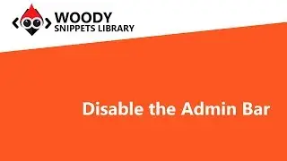 Disable the Admin Bar