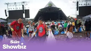 Glastonbury clean-up begins as thousands leave Worthy Farm