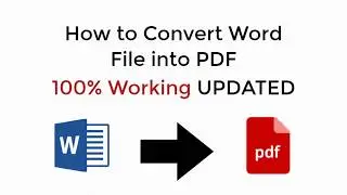 How to Convert Word File into PDF Without Software 100% Working