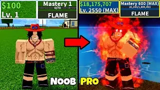 Beating Blox Fruits as Ace! Lvl 0 to Max Lvl Noob to Pro Full Human v4 Awakening in Blox Fruits!