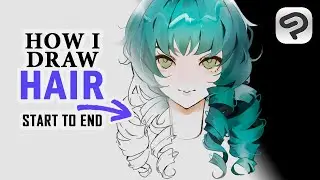 How I Draw Anime Hair ✒️Start to End: My Full Digital Process [Clip Studio Paint Tutorial]