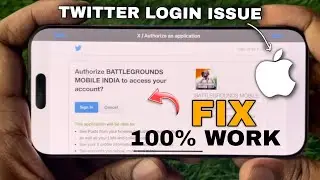 BGMI TWITTER LOGIN PROBLEM FIX || HOW TO FIX TWITTER LOGIN PROBLEM IN IOS - PUBG / BGMI