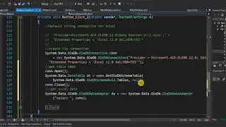 Get data from EXCEL using C# and OLEDB part 3