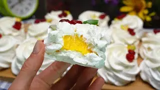 ТАЕТ во РТУ! 🍋 МИНИ ПАВЛОВА с НАЧИНКОЙ! Простой Рецепт Десерт к чаю | Кулинарим с Таней