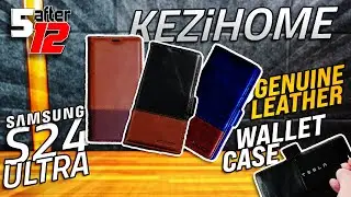 KEZiHOME Samsung Galaxy S24 Ultra, Genuine Leather Wallet Case