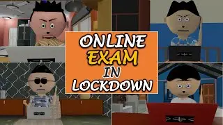 LETS SMILE JOKE - ONLINE EXAM IN LOCKDOWN || FUNNY ANIMATED COMEDY