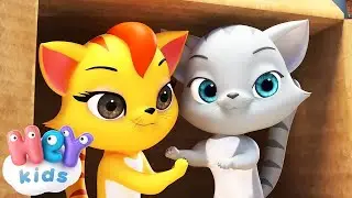 Un gatito blanco y gris 🐱 Canciones de niños - HeyKids Español