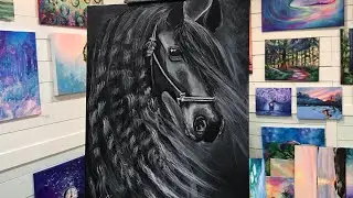 How To Paint A HORSE / EASY STEP BY STEP | ACRYLIC TUTORIAL