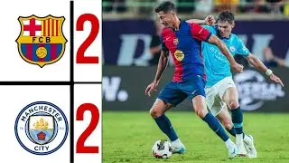 Barcelona vs Manchester City 2-1- All Goals & Highlights - Friendly Match 2024 pau victor goal