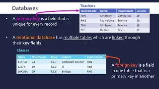 Relational Databases and Key Fields