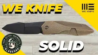 Нож WE Knife Solid Flipper Knife, CPM 20CV, Bronze Titanium Handle, WE22028-3