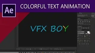 Colorful Text Animation- After effects TUTORIAL-By VFX boy