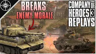 Tiger BREAKS the Enemy's Will to Fight | 1v1 | CoH3 Beta Replay #6