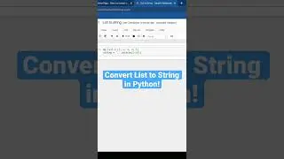 Convert List to String in Python! 