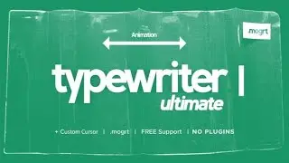 Premiere Pro Template: Typewriter + Free Font