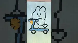 Draw Pixel Art -- Como Dibujar  -- rabbit edit with capcut #pixelart #fvp #viralvideo #capcut