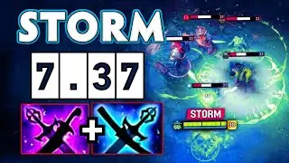 New Storm Spirit Yasha Sange + Kaya Yasha Builds 50Kills 1000GPM in 7.37 Patch🔥