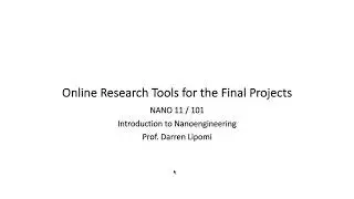 Online research tools - Google Scholar, Web of Science, Mendeley