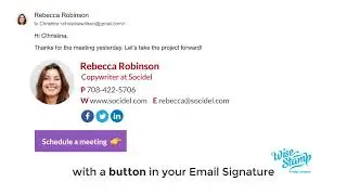 Email signature call-to-action button