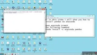 Installing pandas on anaconda windows 7