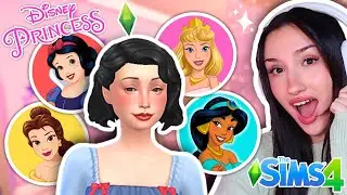 Making The DISNEY PRINCESSES in The Sims 4