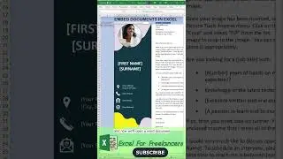 How To Embed Documents In Excel #SHORTS