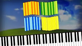 WINDOWS STARTUP AND SHUTDOWN SOUNDS Piano Synthesia Cover (Sheet Music + midi)