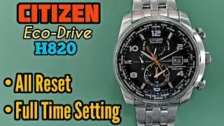 Time Setting, Calendar Setting,  All Reset Zero Positioning a Citizen Eco-Drive H820 Watch | SolimBD