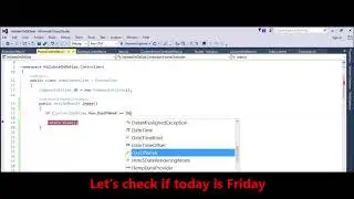 MVC - C# - Check if today is Friday check todays day name