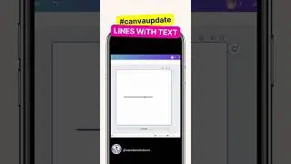 Canva’s latest update-Lines with Text! Double click on a line to easily add a text. #canvaupdates