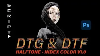 How to make indexed halftone effect in DTG and DTF printing #halftone #dtg #dtf