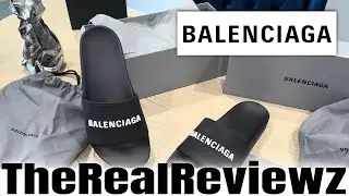 BALENCIAGA Men's Pool Slide | Black Review