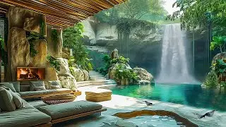 Immerse in Serene Ambiance 🌳 Waterfall, Birdsong, and Nature Sounds for Relaxation and Meditation