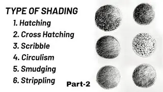 Different types of shading Techniques | Basics for all Students | 12 techniques of shading #shorts