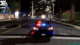 GTA V - LSPDFR 0.4.9🚔 - LSPD/LAPD - Gang Unit - Hot Pursuit of a Stolen Ambulance - 4K