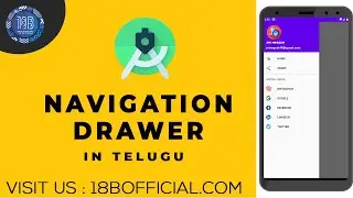 Navigation Drawer In Android Studio  | Android App Development In Telugu