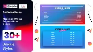 BWD Business Hours Elementor addon tutorial