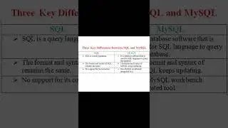 Key Difference between SQL and MySQL.#subscribe#network #subscribetomychannel #shorts #shortvideo