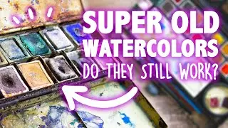 Testing ANTIQUE WATERCOLORS - Will They Still Work? - Exploring Rusty Old Paint Sets