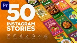 Premiere Pro Template: Food Instagram Stories + Free Font