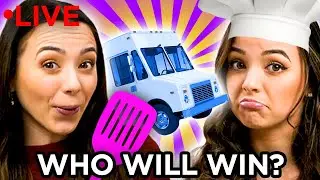 Merrell Twins *HILARIOUS* FOOD CHALLENGES - Food Truck Fanatics | AwesomenessTV