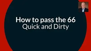 1 Hour Series 65/66 Exam Prep: Quick & Dirty Review(includes Series 65)